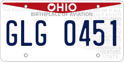 OH license plate GLG0451