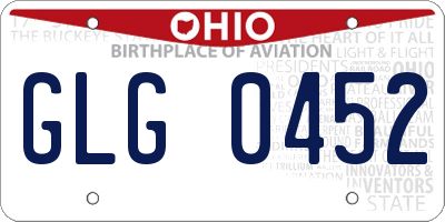 OH license plate GLG0452