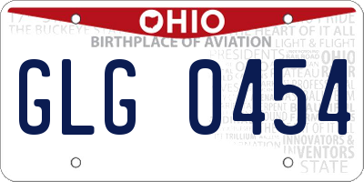 OH license plate GLG0454