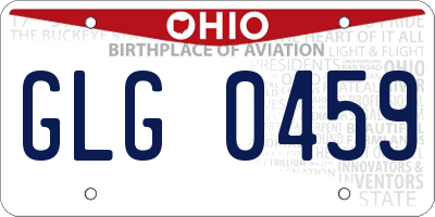 OH license plate GLG0459