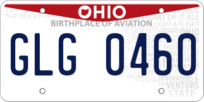 OH license plate GLG0460