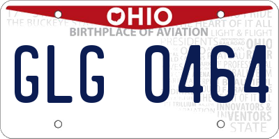OH license plate GLG0464