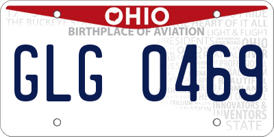 OH license plate GLG0469
