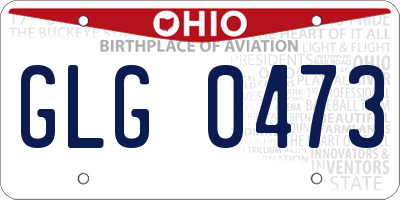 OH license plate GLG0473