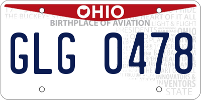 OH license plate GLG0478
