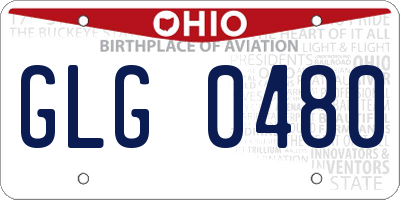 OH license plate GLG0480