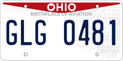 OH license plate GLG0481