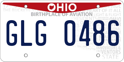 OH license plate GLG0486