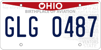 OH license plate GLG0487