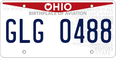 OH license plate GLG0488