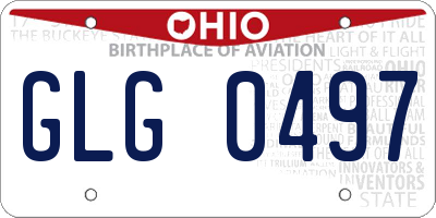 OH license plate GLG0497
