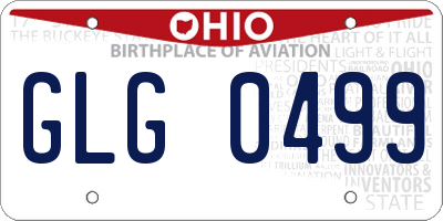 OH license plate GLG0499