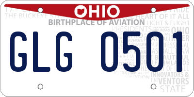 OH license plate GLG0501