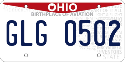 OH license plate GLG0502