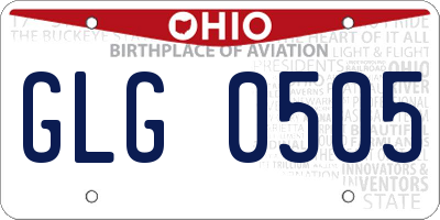 OH license plate GLG0505