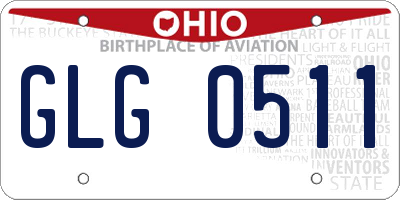 OH license plate GLG0511