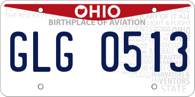 OH license plate GLG0513