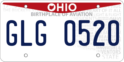 OH license plate GLG0520