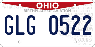 OH license plate GLG0522