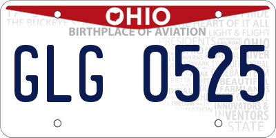 OH license plate GLG0525