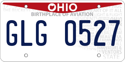 OH license plate GLG0527