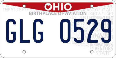 OH license plate GLG0529