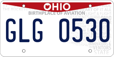 OH license plate GLG0530