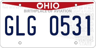 OH license plate GLG0531