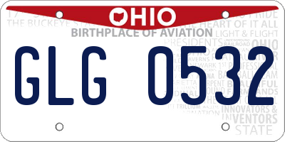 OH license plate GLG0532