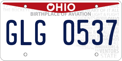 OH license plate GLG0537