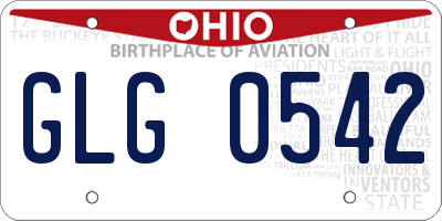 OH license plate GLG0542