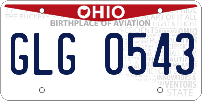 OH license plate GLG0543