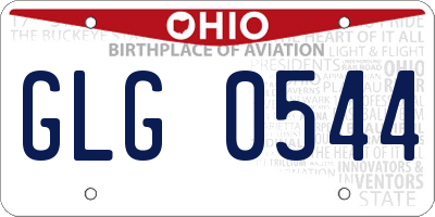 OH license plate GLG0544