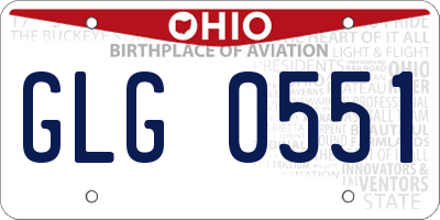 OH license plate GLG0551