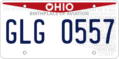 OH license plate GLG0557