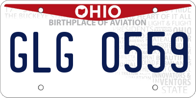OH license plate GLG0559