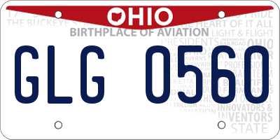 OH license plate GLG0560