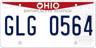 OH license plate GLG0564