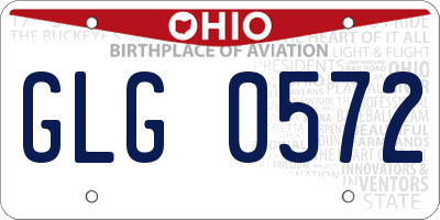OH license plate GLG0572