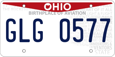 OH license plate GLG0577