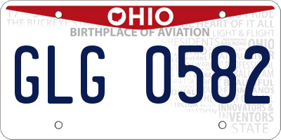 OH license plate GLG0582