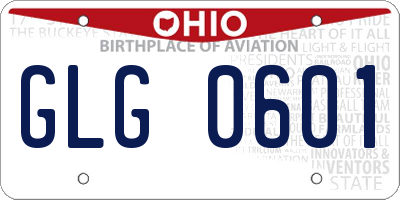 OH license plate GLG0601