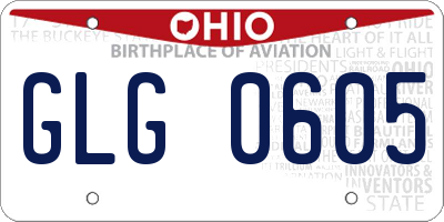 OH license plate GLG0605