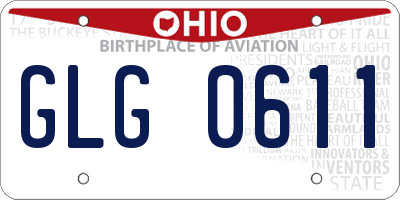 OH license plate GLG0611