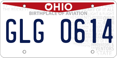 OH license plate GLG0614