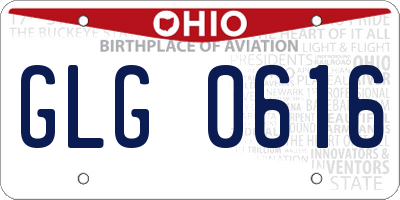 OH license plate GLG0616