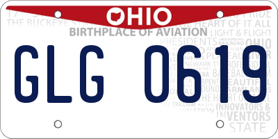 OH license plate GLG0619