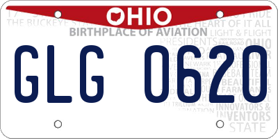 OH license plate GLG0620