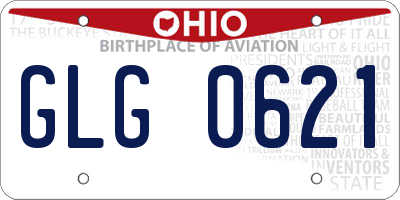 OH license plate GLG0621