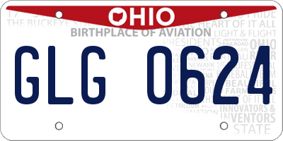 OH license plate GLG0624